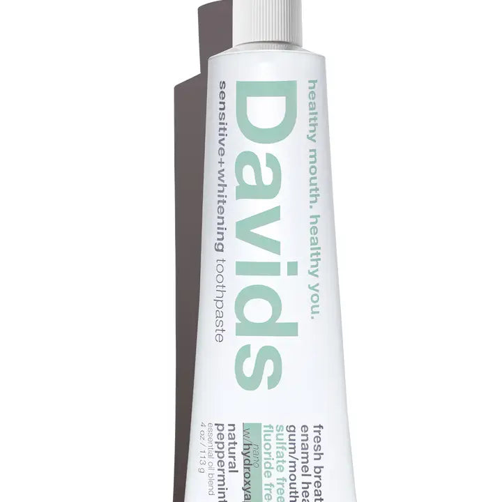 Davids Sensitive+Whitening Nano-Hydroxyapatite Premium Toothpaste / Peppermint / 4 oz