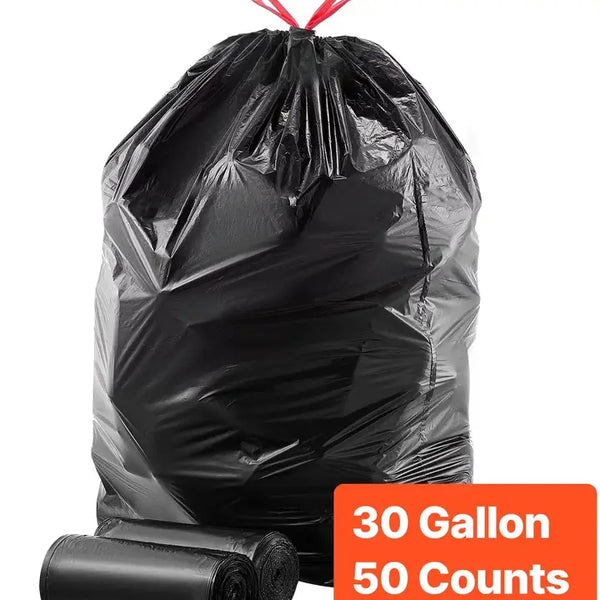 Drawstring garbage bags 30 gal/pack of 50