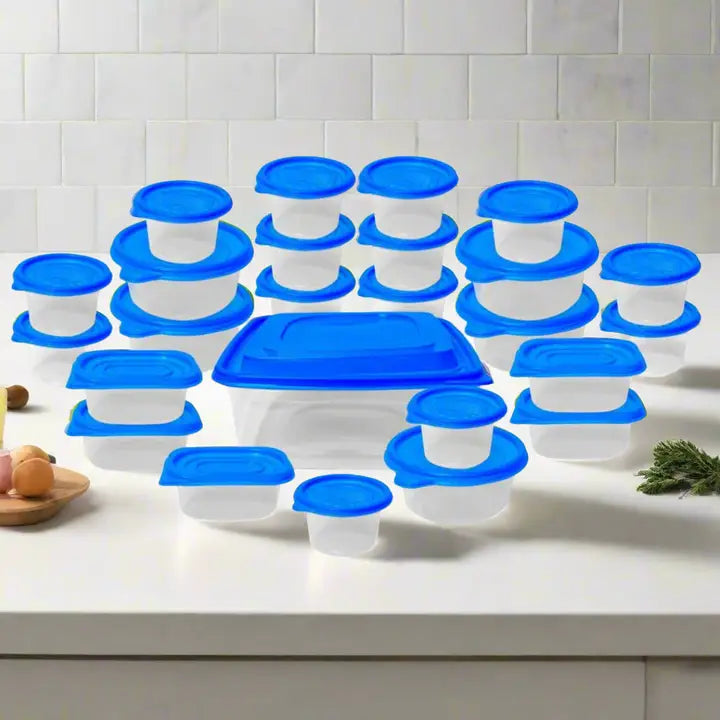 Nested 50-Piece Plastic Food Storage Container Set