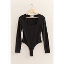 Square Neck Long Sleeve Bodysuit