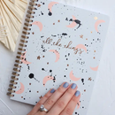 Celestial Foil Spiral Bound Hard Cover Notebook
