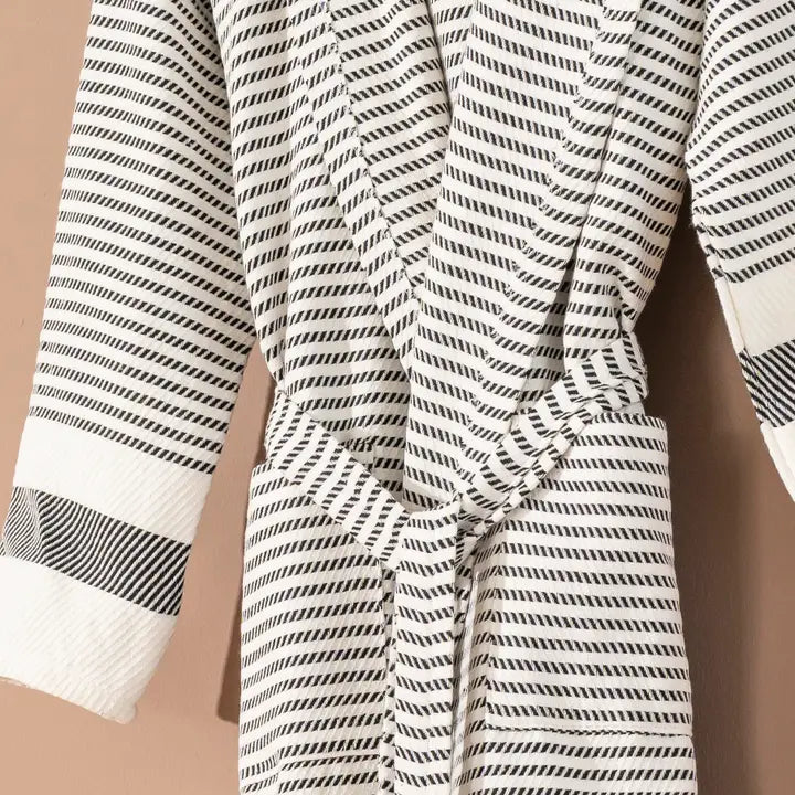 Bathrobe Turkish Cotton Lightweight Summer Hood Kimono Robe