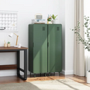 Industrial Metal Cabinet - Grey Green/Green/White