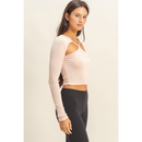 Cutout Long Sleeve Crop Top