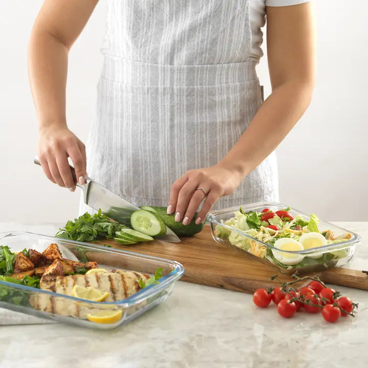 Joyful Oven To Table Glass Casserole Baking Dishes with Lids
