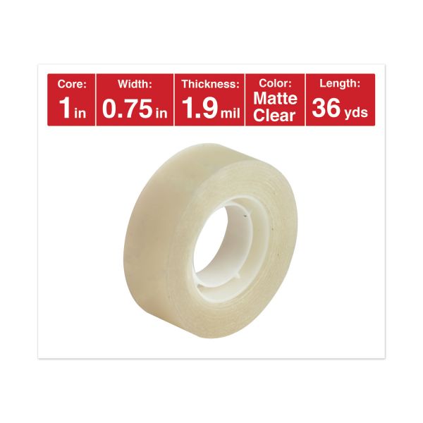 Universal Invisible Tape, 3/4" x 3,888", Clear
