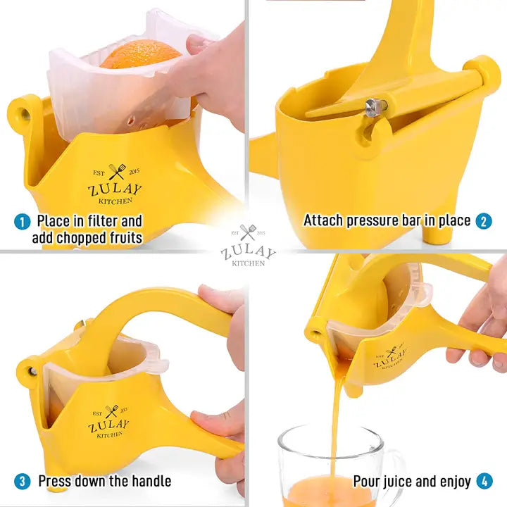Fruit Manual Juicer - Heavy Duty Juice Press Squeezer