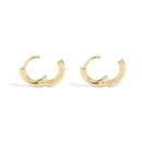 18K Gold Pvd Stainless Steel Cz Mini Huggie Earrings