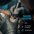 Hand-E Nitrile Gloves, 200 Count, Black