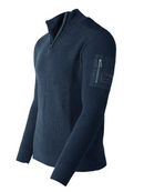 Quarter Zip Up Mock Turtle Neck Sweater