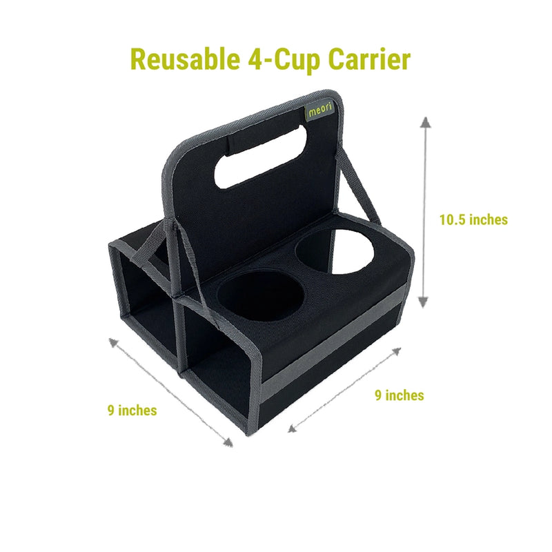 Reusable Drink Carriers, 4 & 6-Cup, Collapsible