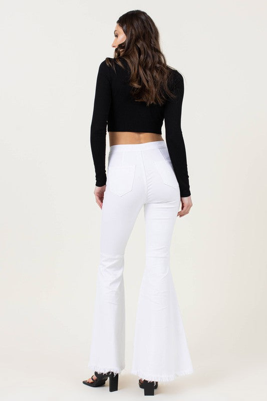 HIGH WAISTED FLARE JEANS