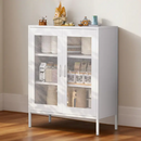 Metal Storage Cabinet with Mesh Doors, Adjustable Shelves