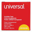 Universal Invisible Tape, 3/4" x 3,888", Clear