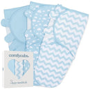 Easy Swaddle Blanket, 3 Pack - 100% Cotton By Comfy Cubs