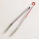 Tongs with Rubber Grip, Red 12"