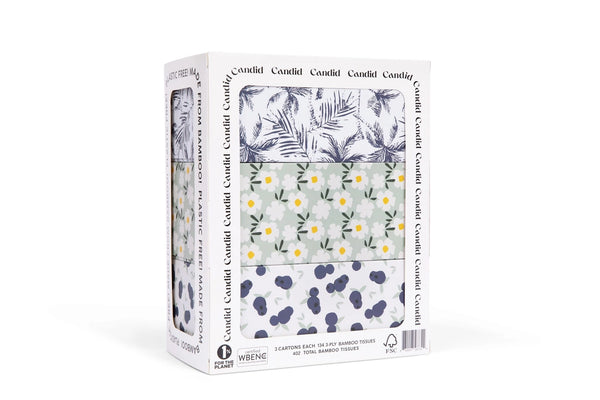 Candid Rectangle Facial Tissue, Three Pack