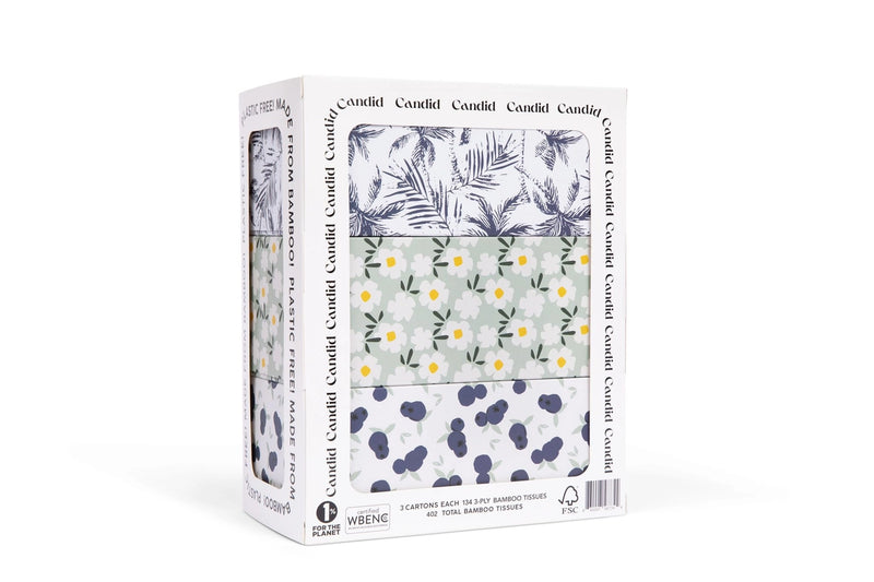 Candid Rectangle Facial Tissue, Three Pack