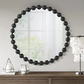 Round Iron Framed Wall Decor Mirror, Black