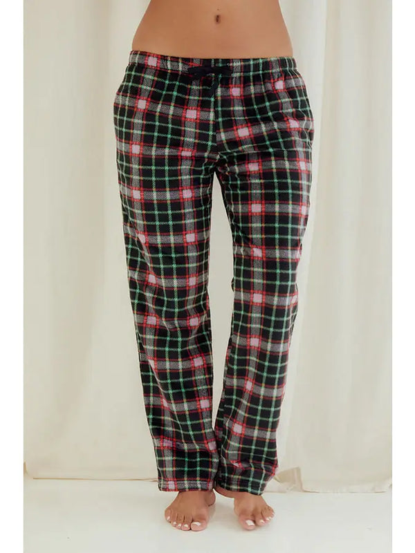 Youmita Lady Plaid Fleece Pajamas
