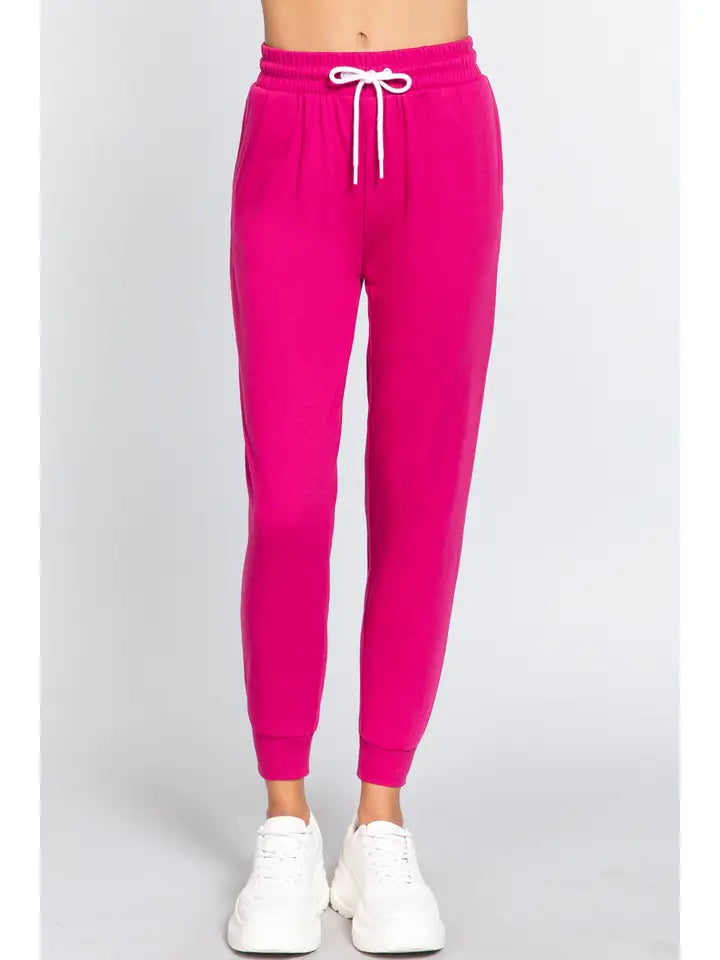 French Terry Capri Fitted Jogger Pants