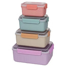 8-Piece Ribbed Snap-Lock Plastic Food Storage Container Set