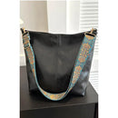 Retro Pattern Strap Vegan Leather Crossbody Shoulde