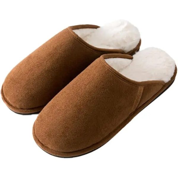 Roxoni Men's Warm Soft Furr House Memory Foam Slipper