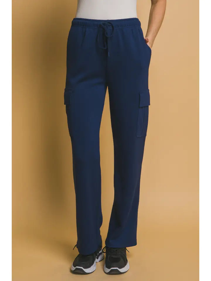 Rise Cargo Sweatpants w/ Side Pockets