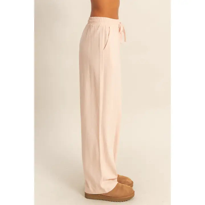Drawstring High-Waisted Pants