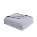 Solid Neutral Faux Feathersoft Blanket, Grey
