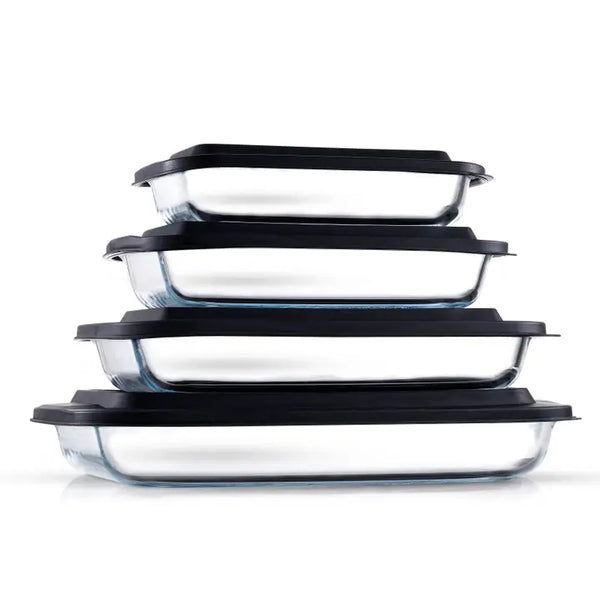 Joyful Oven To Table Glass Casserole Baking Dishes with Lids