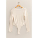 Square Neck Long Sleeve Bodysuit