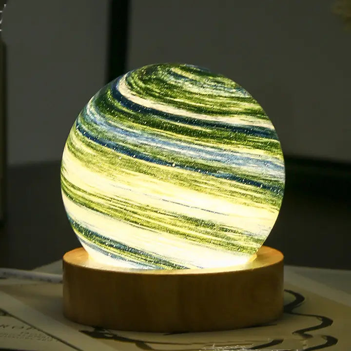 Adjustable Glass Art Planet Led Desk Lamp Planet Lamp Night