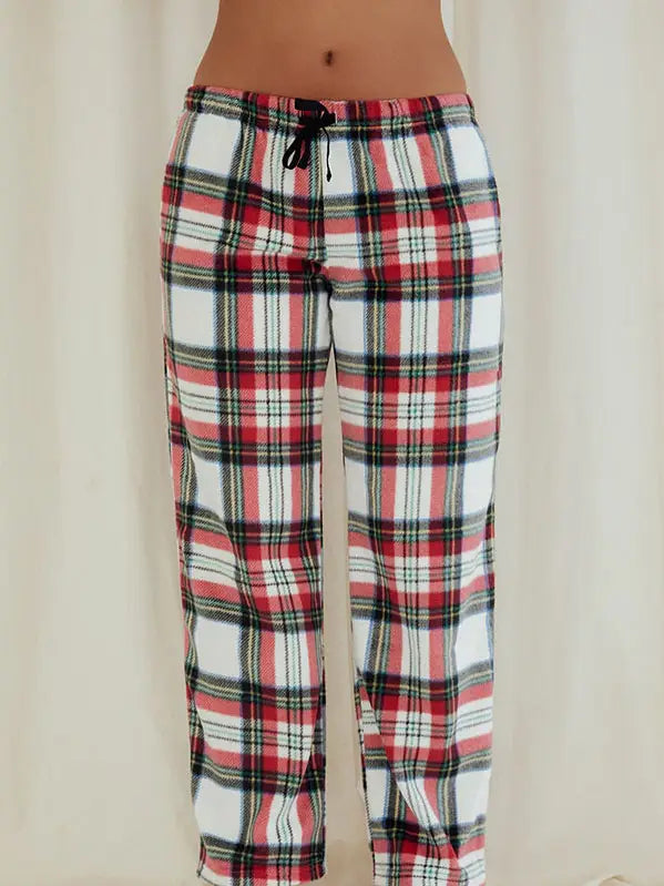 Youmita Lady Plaid Fleece Pajamas
