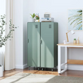 Industrial Metal Cabinet - Grey Green/Green/White