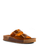 Minata Platform Buckled Slide Sandals - OutletSavings