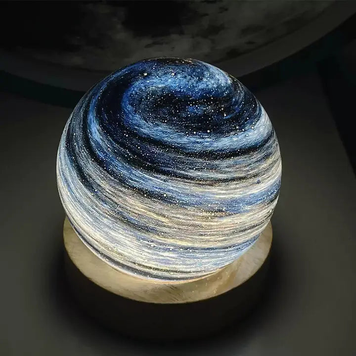 Adjustable Glass Art Planet Led Desk Lamp Planet Lamp Night