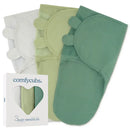 Easy Swaddle Blanket, 3 Pack - 100% Cotton By Comfy Cubs