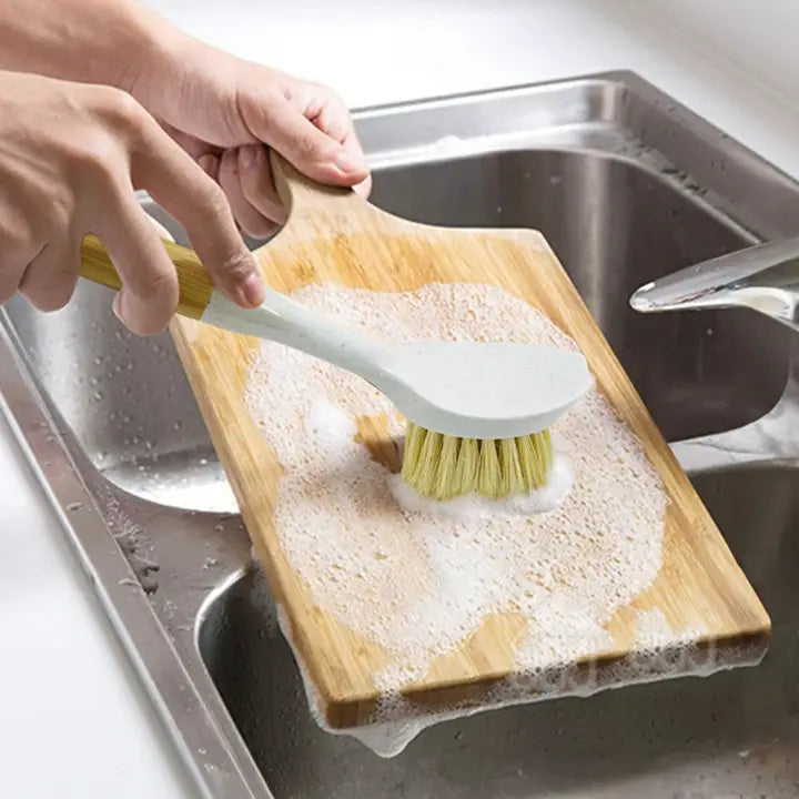Natural Cleaning Dish Brush - 1 Pc Bamboo Brush with Handle