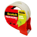 Scotch Sure Start Shipping Tape With Dispenser, 1-7/8" x 38.2 Yd., Clear