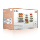 Joyful 12 Glass Storage Containers with Leakproof Lids