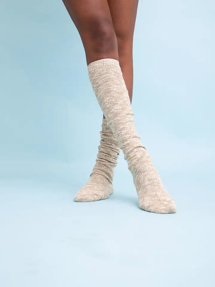 Cozy Speckle Knit Boot Socks