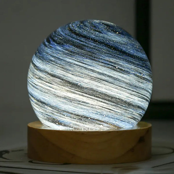 Adjustable Glass Art Planet Led Desk Lamp Planet Lamp Night