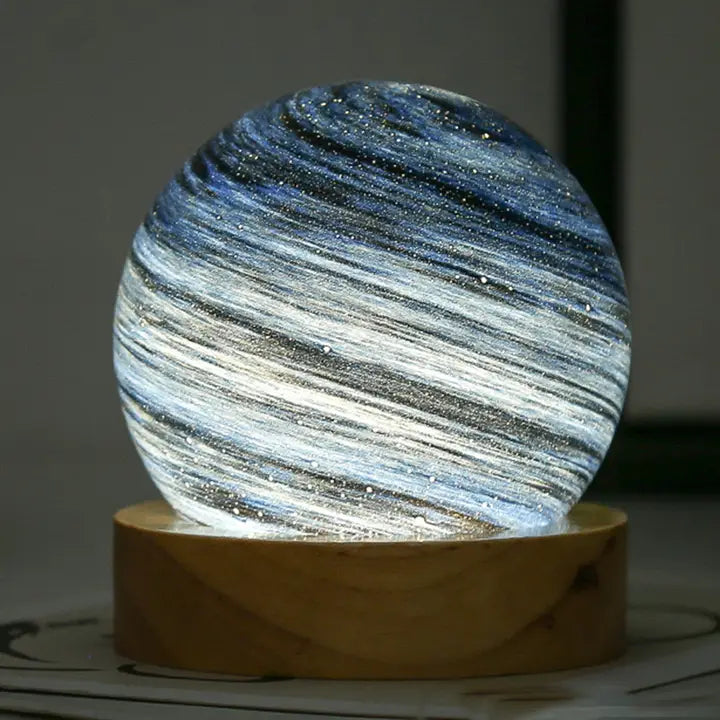 Adjustable Glass Art Planet Led Desk Lamp Planet Lamp Night