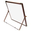 Magnetic Table-Top Dry-Erase Board, 10" x 10", Dark Bronze Aluminum Frame