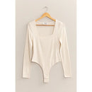 Square Neck Long Sleeve Bodysuit