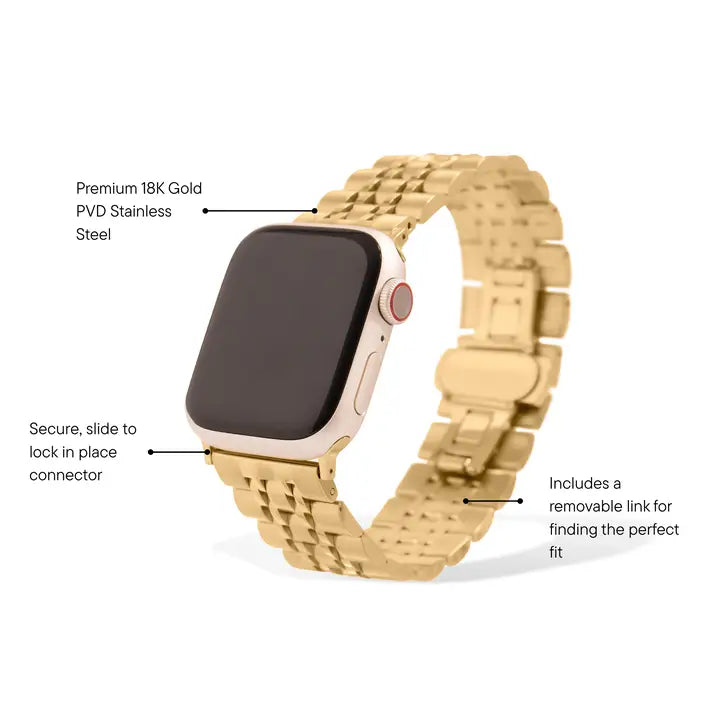 18K Gold Pvd Stainless Steel Smart Watch Band