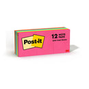 Post-it Notes, 12 Pads, 1 3/8 in x 1 7/8 in, Clean Removal, School Supplies and Office Products, Sticky Notes