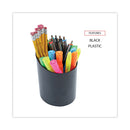 Universal Recycled Big Pencil Cup, Plastic, 4.38" Diameter x 5.63"h, Black